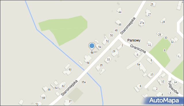 Mikołów, Staromiejska, 56, mapa Mikołów