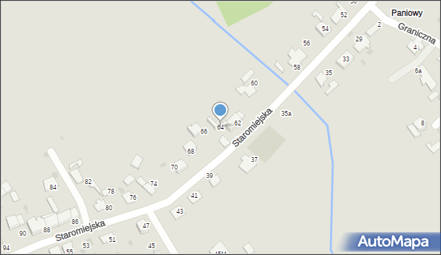 Mikołów, Staromiejska, 64, mapa Mikołów