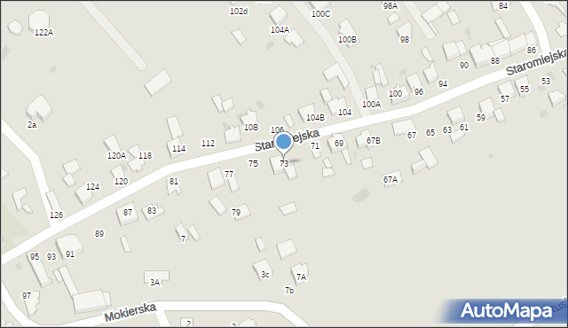 Mikołów, Staromiejska, 73, mapa Mikołów