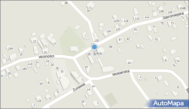 Mikołów, Staromiejska, 93, mapa Mikołów