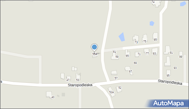 Mikołów, Staropodleska, 55A, mapa Mikołów