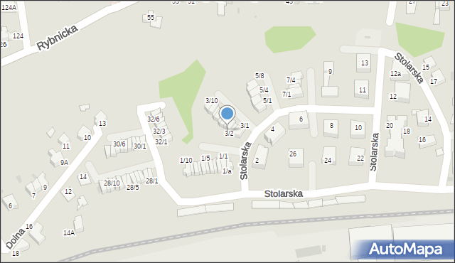 Mikołów, Stolarska, 3/3, mapa Mikołów