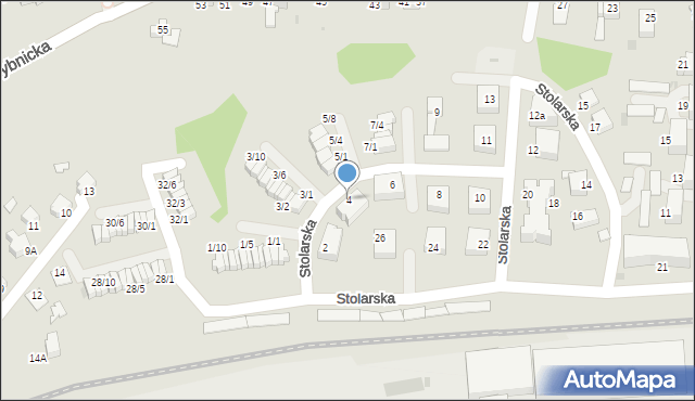 Mikołów, Stolarska, 4, mapa Mikołów