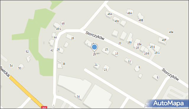 Mikołów, Storczyków, 19, mapa Mikołów
