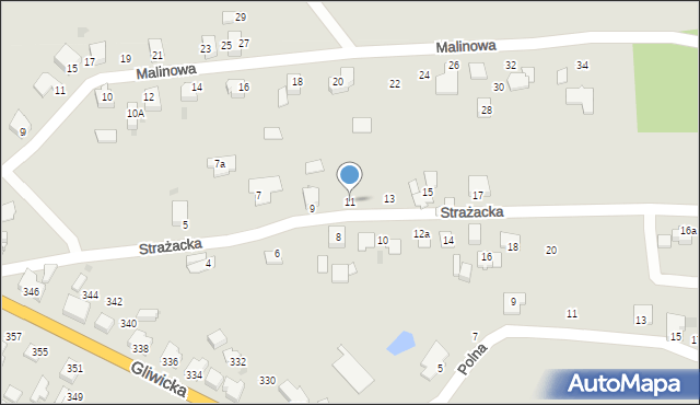 Mikołów, Strażacka, 11, mapa Mikołów