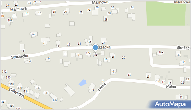 Mikołów, Strażacka, 14, mapa Mikołów