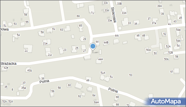 Mikołów, Strażacka, 47a, mapa Mikołów