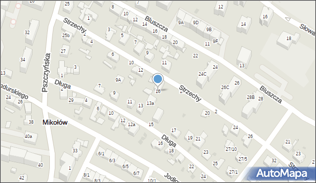 Mikołów, Strzechy, 16, mapa Mikołów