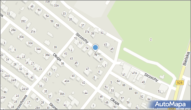 Mikołów, Strzechy, 78, mapa Mikołów