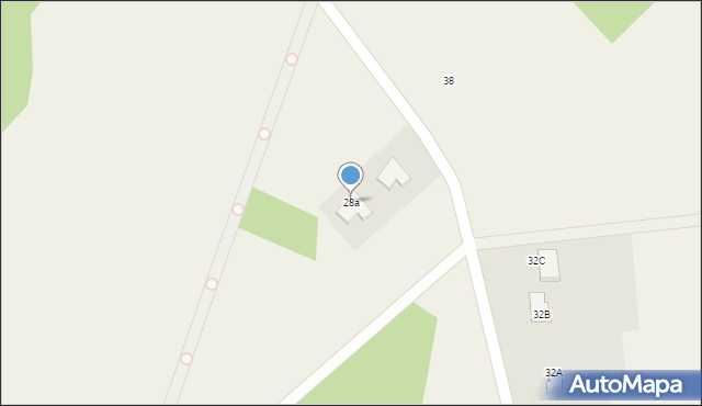 Miłobędzyn, Starowiejska, 28a, mapa Miłobędzyn