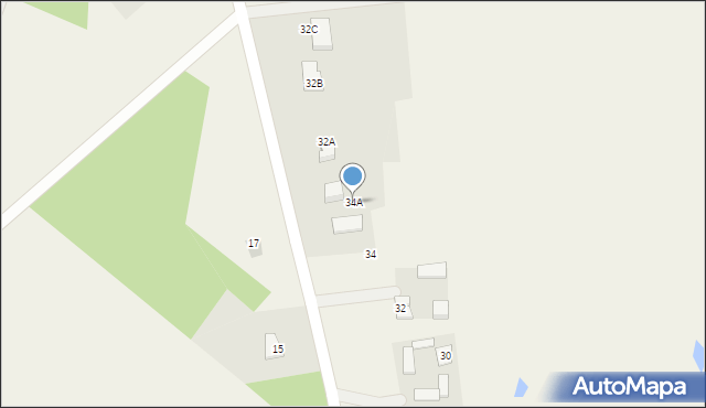 Miłobędzyn, Starowiejska, 34A, mapa Miłobędzyn