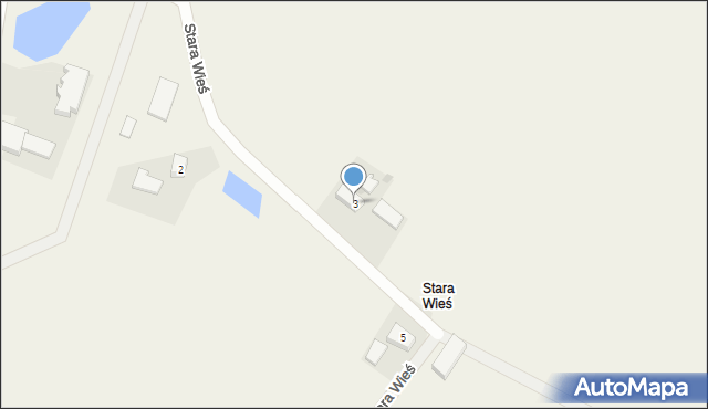 Minięta, Stara Wieś, 3, mapa Minięta