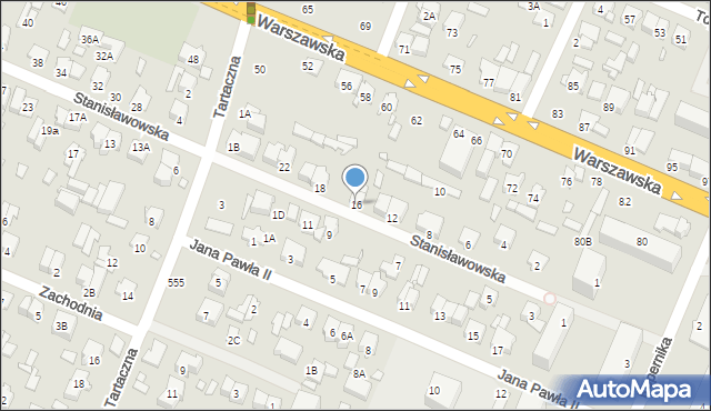 Mińsk Mazowiecki, Stanisławowska, 16, mapa Mińsk Mazowiecki
