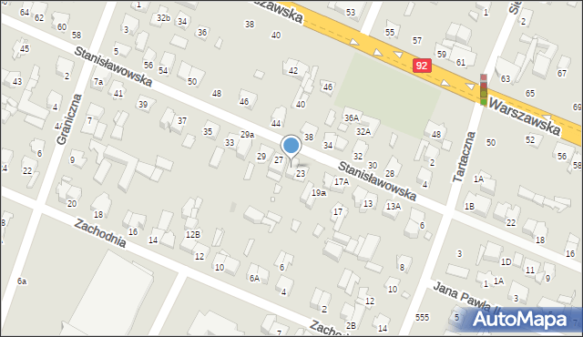 Mińsk Mazowiecki, Stanisławowska, 25, mapa Mińsk Mazowiecki