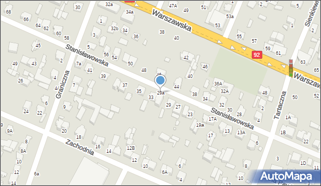 Mińsk Mazowiecki, Stanisławowska, 29a, mapa Mińsk Mazowiecki