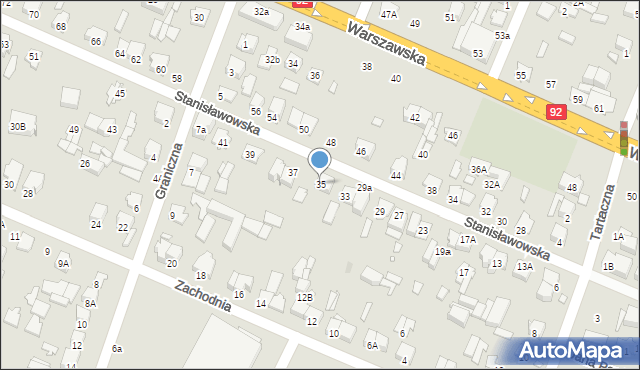 Mińsk Mazowiecki, Stanisławowska, 35, mapa Mińsk Mazowiecki