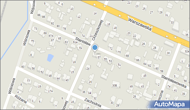 Mińsk Mazowiecki, Stanisławowska, 59, mapa Mińsk Mazowiecki