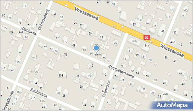 Mińsk Mazowiecki, Stanisławowska, 62, mapa Mińsk Mazowiecki