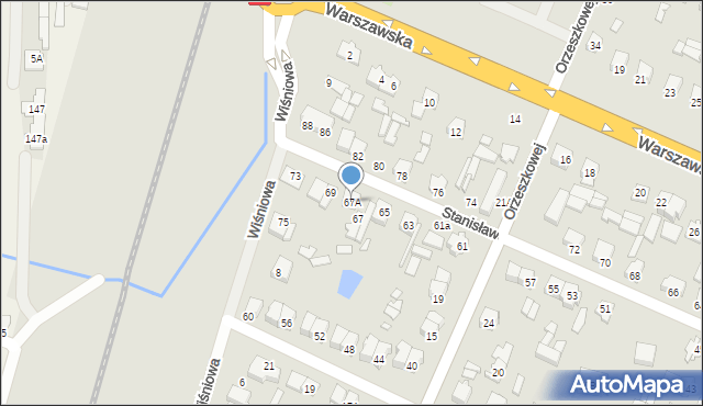 Mińsk Mazowiecki, Stanisławowska, 67A, mapa Mińsk Mazowiecki