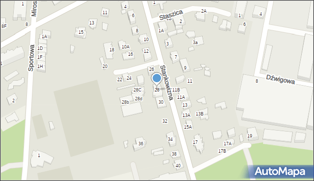 Mińsk Mazowiecki, Stankowizna, 28, mapa Mińsk Mazowiecki