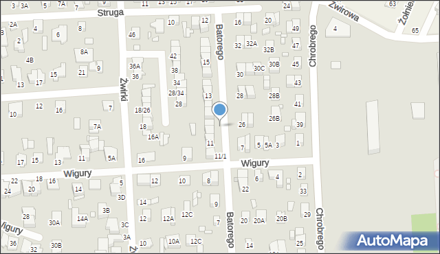 Mińsk Mazowiecki, Stefana Batorego, 11b, mapa Mińsk Mazowiecki