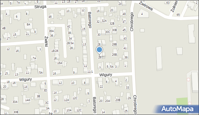 Mińsk Mazowiecki, Stefana Batorego, 26, mapa Mińsk Mazowiecki