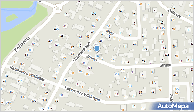 Mińsk Mazowiecki, Struga Andrzeja, 1b, mapa Mińsk Mazowiecki