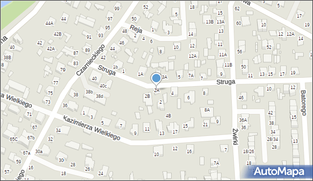 Mińsk Mazowiecki, Struga Andrzeja, 2A, mapa Mińsk Mazowiecki