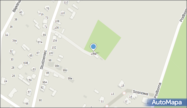 Mława, Studzieniec, 106a, mapa Mława