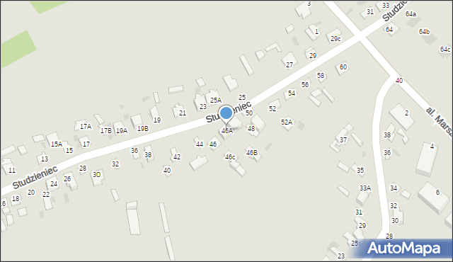 Mława, Studzieniec, 46A, mapa Mława