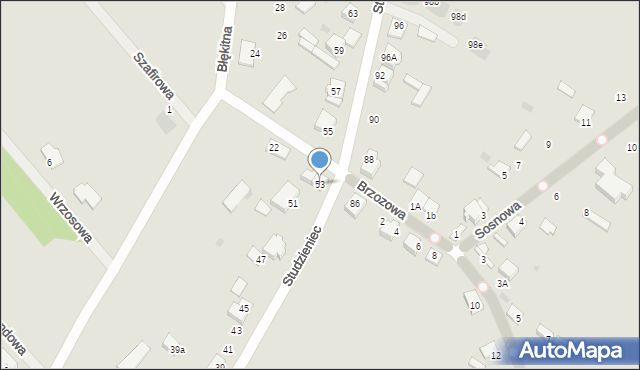 Mława, Studzieniec, 53, mapa Mława