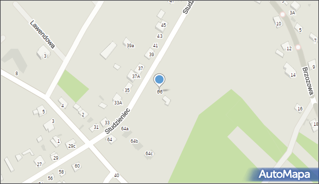 Mława, Studzieniec, 66, mapa Mława