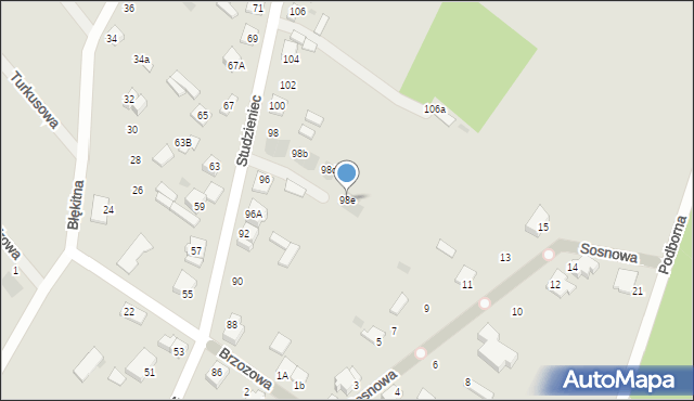 Mława, Studzieniec, 98e, mapa Mława
