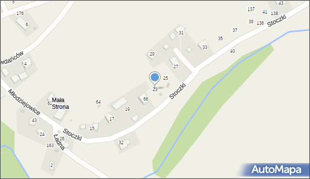 Młodziejowice, Stoczki, 23, mapa Młodziejowice