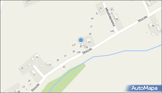 Młodziejowice, Stoczki, 41, mapa Młodziejowice