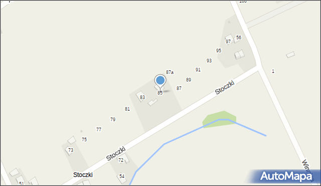 Młodziejowice, Stoczki, 85, mapa Młodziejowice