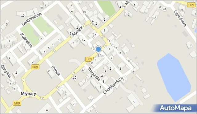 Młynary, Styczniowa, 6, mapa Młynary