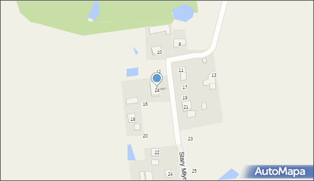 Mochle, Stary Młyn, 14, mapa Mochle