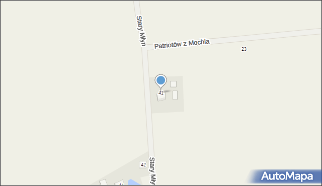 Mochle, Stary Młyn, 41, mapa Mochle