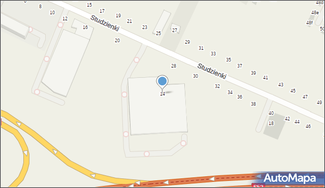 Modlnica, Studzienki, 14, mapa Modlnica