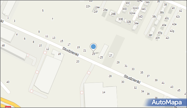 Modlnica, Studzienki, 23, mapa Modlnica