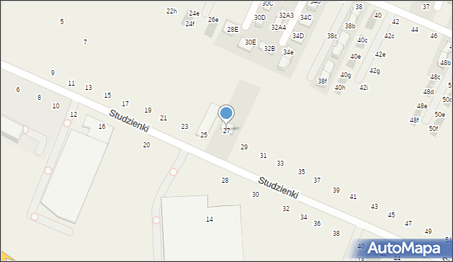 Modlnica, Studzienki, 27, mapa Modlnica