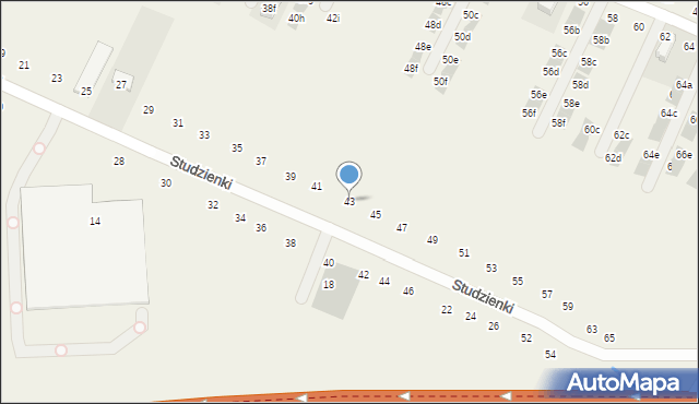 Modlnica, Studzienki, 43, mapa Modlnica