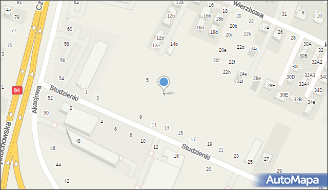 Modlnica, Studzienki, 7, mapa Modlnica