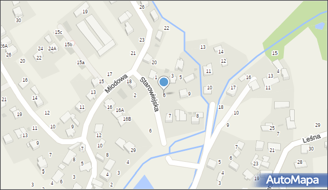 Modlniczka, Starowiejska, 6, mapa Modlniczka