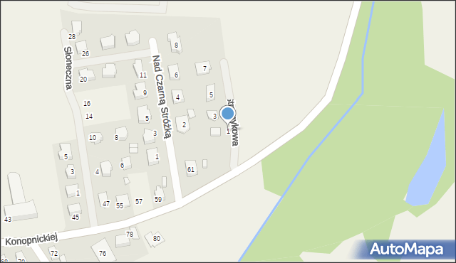 Modrzyca, Strumykowa, 1, mapa Modrzyca