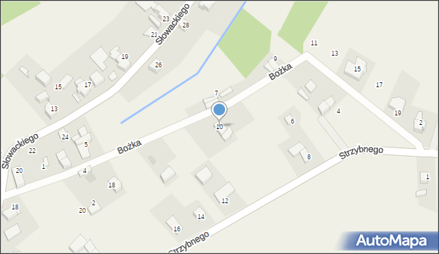 Modzurów, Strzybnego, ks., 10, mapa Modzurów