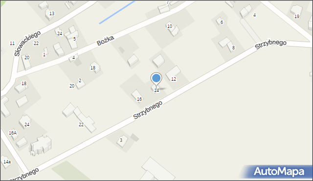 Modzurów, Strzybnego, ks., 14, mapa Modzurów