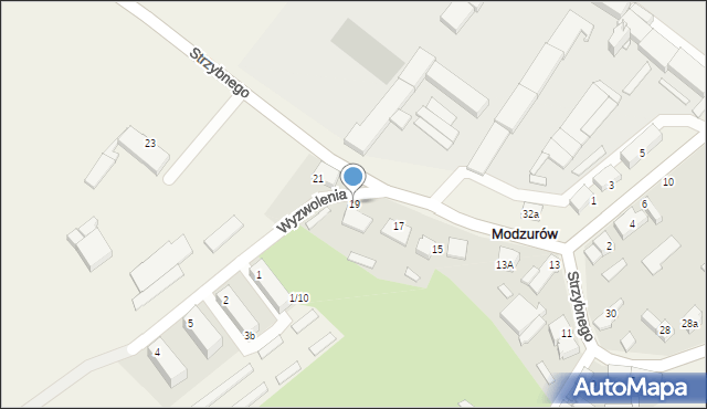 Modzurów, Strzybnego, ks., 19, mapa Modzurów