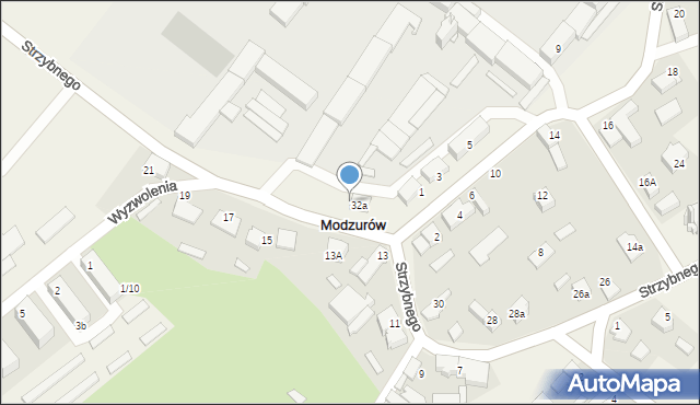 Modzurów, Strzybnego, ks., 32b, mapa Modzurów